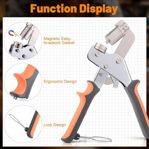 Grommet Tool Kit, 3/8 Inch (10mm) Grommets Heavy Duty Grommet Kit 500 Metal Eyelets and Grommets in Gold Grommet Eyelet Pliers Kit Eyelet Tool for Fabric, Leather, Belt, Shoes, Clothes in Kuwait