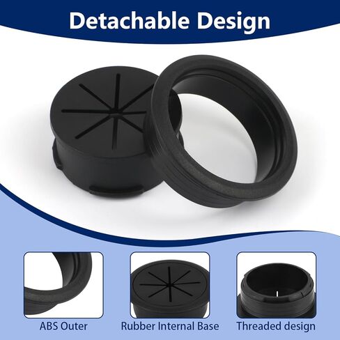 10 pcs Desk Grommet, 2 inch/50 mm Desk Hole Cover, Black Cable Grommet for Wire Cord Through The Table, Cabinet, Countertop and Other Furniture in Kuwait