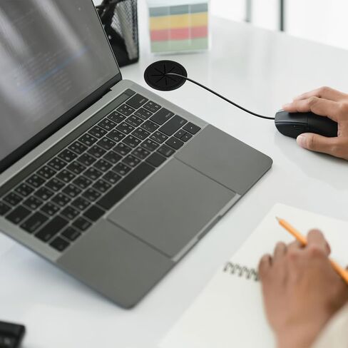 10 pcs Desk Grommet, 2 inch/50 mm Desk Hole Cover, Black Cable Grommet for Wire Cord Through The Table, Cabinet, Countertop and Other Furniture in Kuwait