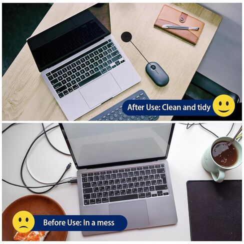 10 pcs Desk Grommet, 2 inch/50 mm Desk Hole Cover, Black Cable Grommet for Wire Cord Through The Table, Cabinet, Countertop and Other Furniture in Kuwait