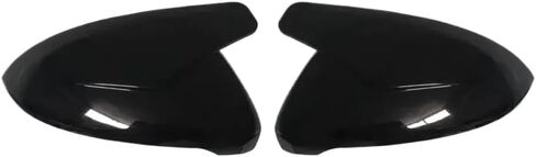 2 Pieces for 7 Mk7 Mirror Covers Caps Rear View Mirror Case Cover Carbon Look Bright Black Cover in Saudi Arabia