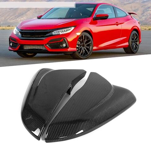 Rearview Side Mirror Cover Cap, 3K Dry Carbon Fiber, Pair, Fit for 10th FC/FK 2016-2021 - Lightweight Durable Protection, Coating, Sporty Styling Upgrade in Saudi Arabia