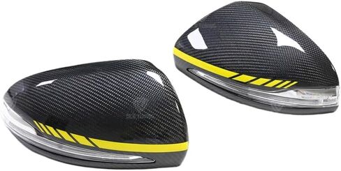 غطاء مرآة من ألياف الكربون متوافق مع W205 W222 W213 W238 X205 C S GLC E Class 1 1 نمط بديل فقط LHD in Kuwait