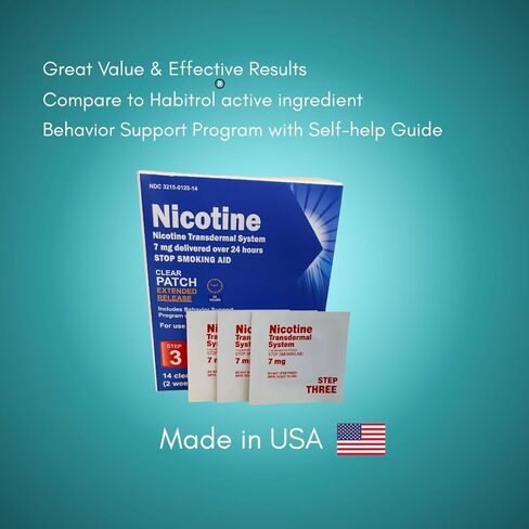 Nicotine Transdermal System Step 3 Stop Smoking Aid 7mg (2 week kit) in Kuwait