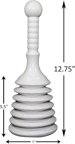 مكبس الحوض والصرف الرئيسي MPS4-4 لأحواض المطبخ وأحواض الحمامات والاستحمام وأحواض الاستحمام. تصميم صغير وقوي مع منفاخ كبير للاستخدام التجاري والسكني، باللون الأبيض in Kuwait
