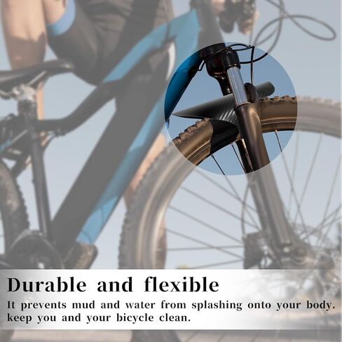 2 Sets Mountain Bike Mud Guard Mountain Bike Fender Rear and Front Compatible Bicycle Mudguard Adjustable 29" Plus Size with 12 Cable Ties for Bikes Wheel Sizes and All Disc Brake Bicycles in Saudi Arabia