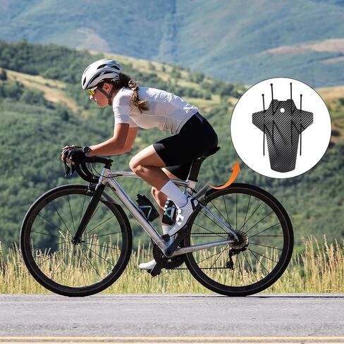2 Sets Mountain Bike Mud Guard Mountain Bike Fender Rear and Front Compatible Bicycle Mudguard Adjustable 29" Plus Size with 12 Cable Ties for Bikes Wheel Sizes and All Disc Brake Bicycles in Saudi Arabia