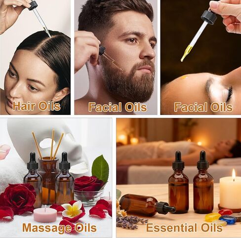 54 عبوة من زجاجات قطارة سعة 2 أونصة، وزجاجات صبغة مع قطارة، وقطارة للعين، وزجاجة قطارة زجاجية سعة 60 مل، وحاويات مستحضرات تجميل قابلة لإعادة الملء in Kuwait