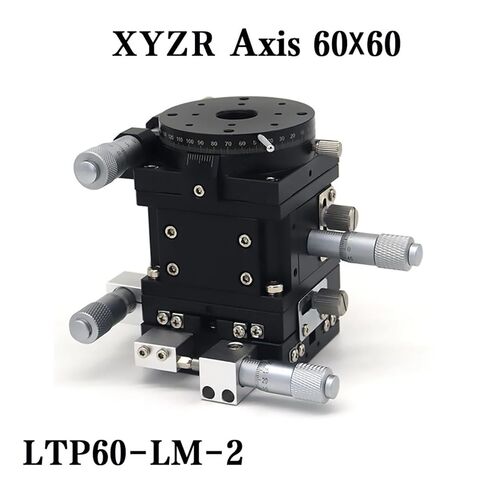 4-محور الضبط الدقيق منصة XYZR محور 60*60 مللي متر LTP60-LM-2 طاولة منزلقة على شكل حرف V دليل خطي منصة تحمل تعديل الشريحة in Kuwait