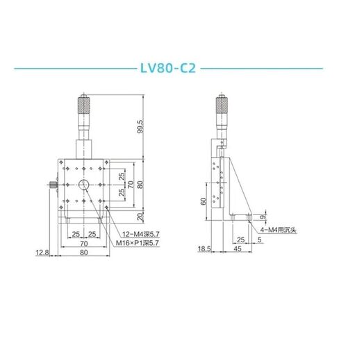 انزلاق الجدول Z محور 80*80 مللي متر LV80 دليل النزوح العمودي رفع غرامة ضبط منصة عبر الأسطوانة دليل الخطي المرحلة Slidin in Kuwait