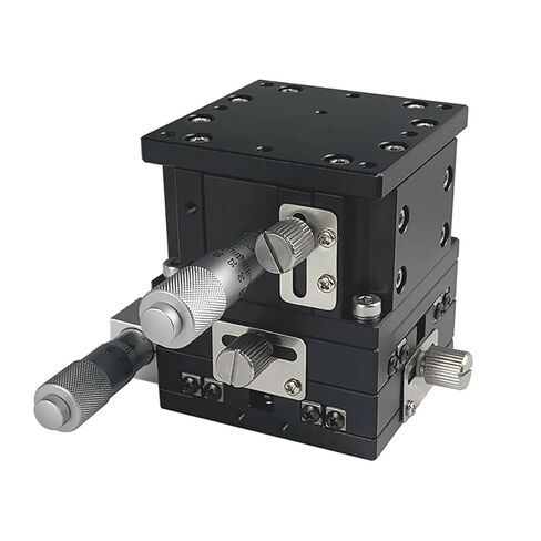 انزلاق الجدول منصة النزوح اليدوي XYZ محور 80*80 مللي متر LD80-L-2 المرحلة الخطية انزلاق XYZ80 مزدوجة عبر السكك الحديدية in Kuwait