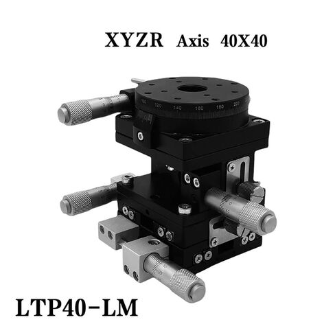 4 محور V-نوع منصة الضبط الدقيق منصة خطية يدوية XYZR محور 40*40 مللي متر LTP40-LM تحمل تعديل انزلاق الجدول 9.8N in Kuwait