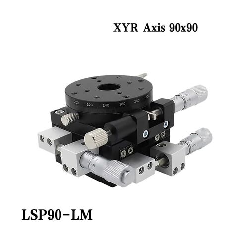 Manual Trimming Platform XYR Axis 90mm Micrometer Translation Table and Rotary Table Cross Rail LSP90-LM in Kuwait