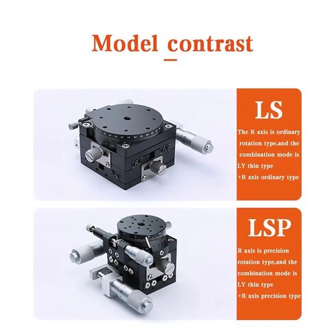 Manual Trimming Platform XYR Axis 90mm Micrometer Translation Table and Rotary Table Cross Rail LSP90-LM in Kuwait
