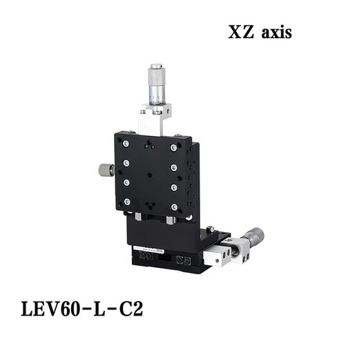 Sliding Table Manual Displacement Vertical-Lift Fine Tuning Platform XZ Axis 60 * 60mm LEV60-L-C2 Cross Roller Linear Guide in Kuwait