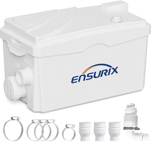 مضخة حوض المرافق، نظام تصريف 1600 جالون في الساعة، وحدة مياه رمادية تحت الحوض بقدرة 500 واط للغسيل والمطبخ، مضخة حوض رفع 23 قدمًا مع صمام فحص وفلتر للرائحة in Kuwait