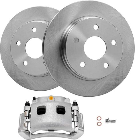 Detroit Axle - Front Brake Kit for Hyundai Sonata Tiburon Tucson Kia Sportage Optima Soul Magentis Replacement Disc Brake Rotors Ceramic Brakes Pads in Saudi Arabia