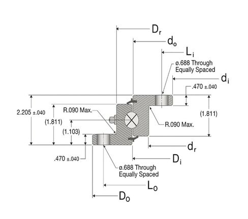 VLU200744 slewing Bearings in Saudi Arabia