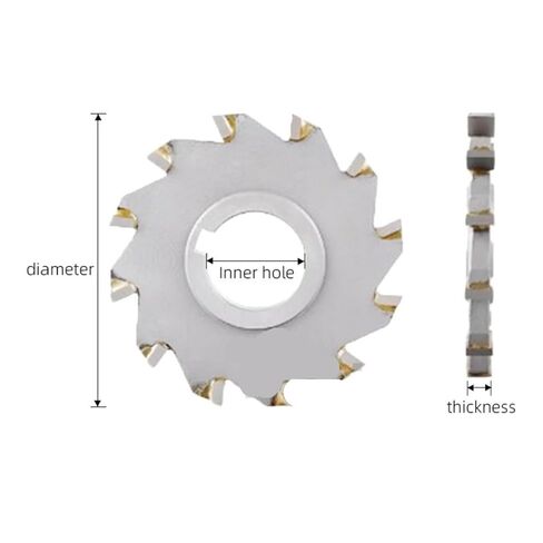 Gear Milling Cutter Gear Inlaid Alloy Three-Sided Edge Milling Cutter Disc Tungsten Steel(100x18Hx32x12T) in Saudi Arabia