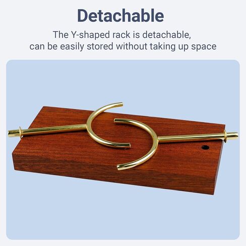 حامل HighLight Shofar مصنوع يدويًا من الخشب المعدني لقرون قرن الوعل البقري 5.91 بوصة × 2.76 بوصة × 4.33 بوصة (على شكل Y) in Kuwait