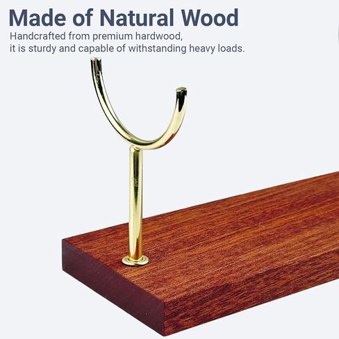 حامل HighLight Shofar مصنوع يدويًا من الخشب المعدني لقرون قرن الوعل البقري 5.91 بوصة × 2.76 بوصة × 4.33 بوصة (على شكل Y) in Kuwait