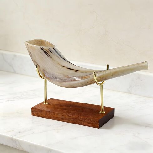 حامل HighLight Shofar مصنوع يدويًا من الخشب المعدني لقرون قرن الوعل البقري 5.91 بوصة × 2.76 بوصة × 4.33 بوصة (على شكل Y) in Kuwait