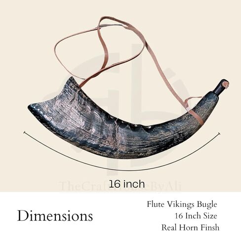 خمر فريد من نوعه القرن الحقيقي تهب صافرة القرون الوسطى الثور الجاموس السبر القرن فايكنغ القرن القديم بوق - أداة الصيد البوق بصوت عال صدى الصوت in Kuwait