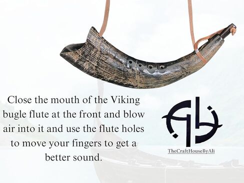 خمر فريد من نوعه القرن الحقيقي تهب صافرة القرون الوسطى الثور الجاموس السبر القرن فايكنغ القرن القديم بوق - أداة الصيد البوق بصوت عال صدى الصوت in Kuwait