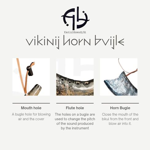 خمر فريد من نوعه القرن الحقيقي تهب صافرة القرون الوسطى الثور الجاموس السبر القرن فايكنغ القرن القديم بوق - أداة الصيد البوق بصوت عال صدى الصوت in Kuwait