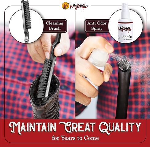 Exotic Shofar Gemsbok Oryx Horn Set – Half Polished - Plus Original Kabbalah Red String Bracelet from Israel (20"-24") in Kuwait