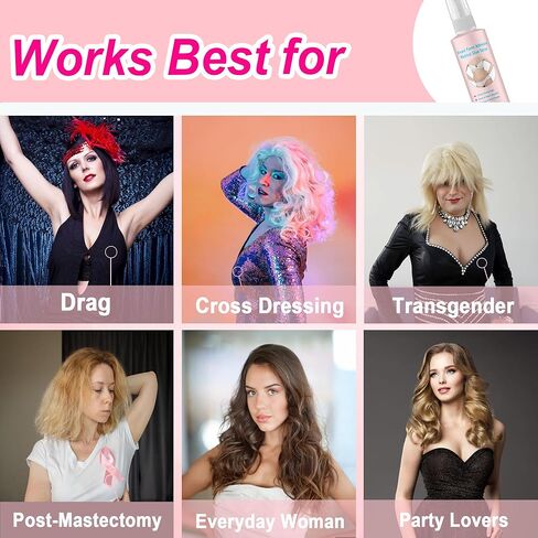 رذاذ الغراء الطبي اللاصق على شكل الثدي - ثبات قوي للثدي المزيف، والثدي الكاذب، ولوحة الصدر المصنوعة من السيليكون | مثالية للاستخدام في كروسدرسر أو استئصال الثدي in Kuwait