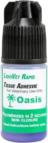 عبوتان من لاصق مناديل Liquivet Rapid 2 Second، غراء جلد بيطري، إغلاق جلد قطع جروح الأنسجة، زجاجة 3 جرام و6 أدوات تطبيق in Kuwait