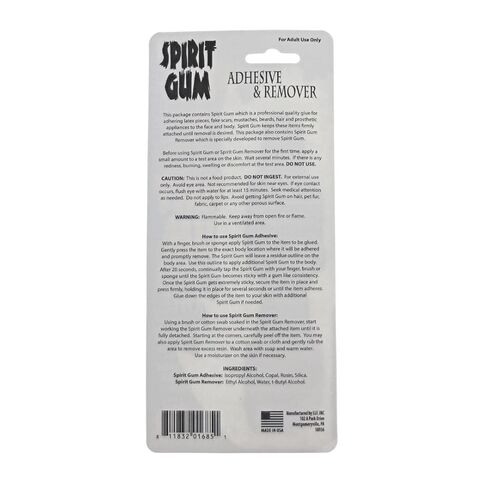Spirit Gum Adhesive and Remover - Combo Pack of 0.5 Fl. Oz. Prosthetic Skin Adhesive & 0.5 Fl. Oz Spirit Gum Remover in Kuwait