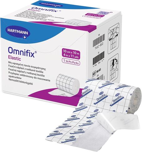 Omnifix Elastic White Dressing Retention Tape with Liner NonSterile 4 Inch X 11 Yard 36 per Case 900603 in Kuwait