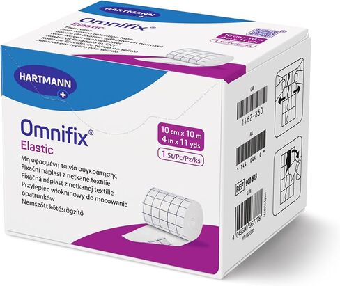 Omnifix Elastic White Dressing Retention Tape with Liner NonSterile 4 Inch X 11 Yard 36 per Case 900603 in Kuwait