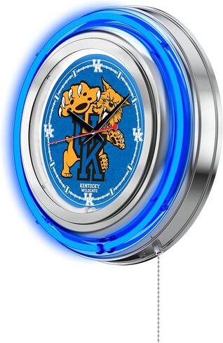 Holland Bar Stool Co. University of Kentucky (Cat) 15" Double Neon Wall Clock in Saudi Arabia