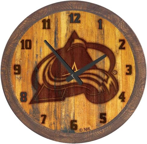 The Fan-Brand NHL New York Islanders: Branded Faux Barrel Top Wall Clock - Sports Team Bar Sign Décor - Home Man Cave, Party Decoration - Made On Demand in Kuwait