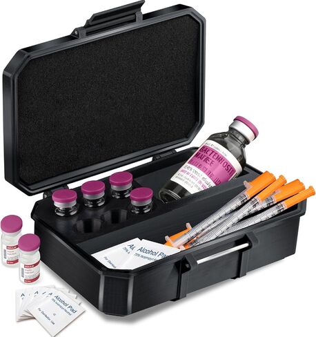 Dual 3ml and 30ml Peptide Case for Fridge and Freezer, Portable Vial Holder Insulin Case, Large Room for Syringes and Skin Prep Wipes, Injection Travel Kit in Kuwait