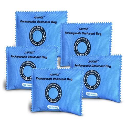 100g Rechargeable Silica Gel Packets, Moisture Absorbers for Storage Bins, Safe Dehumidifier Bags, Desiccant Packs for Closets, Cars, and Electronics in Saudi Arabia