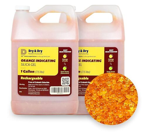 جاف وجاف [7.5 رطل] خرز جل السيليكا الأزرق (معيار الصناعة 3-5 مم) - خرز السيليكا المجفف القابل لإعادة الاستخدام (الأزرق إلى الوردي) in Kuwait