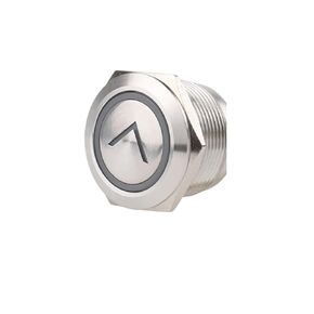 22mm Metal Latching Momentary Horn Push Button Switch LED Light Car Au-to Power 3V 6V 12V 24V 220V Waterproof Ring LED Arrow led(Power LED,Latching Locked_Blue LED_12-24V(12V24V)) in Kuwait