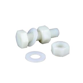 5-100 Set M3 M4 M5 M6 M8 White Outer Hexagonal Nylon Screws Nuts Washer Metric Threaded Insulated Plastic Bolts Combination(5 Set,M6x8) in Kuwait