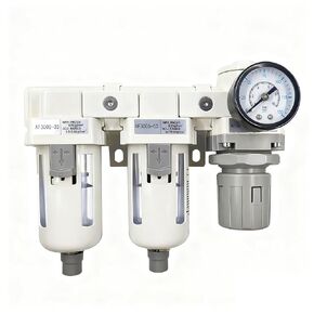مجموعة تشحيم منظم فلتر الهواء المضغوط XingNEeng 3/8 بوصة NPT (FRL)، فاصل مصيدة الماء/الزيت، منظم ضغط الهواء مع مقياس الضغط (0-150 رطل لكل بوصة مربعة)، تصريف شبه تلقائي، وعاء بولي، دعامة معدنية in Kuwait