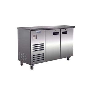 EMPURA 59" Back Bar Cooler Cabinet with Two-Swing Solid Doors | Commercial Refrigerator Fridge for Beverage Beer Soda | 16.6 Cu. Ft. | 58.75"W x 27.7"D x 42.5"H, Stainless Steel Exterior Finish, 115V in Kuwait