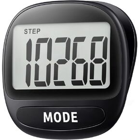 عداد خطوات ثلاثي الأبعاد لرياضات المشي والجري - عداد الخطوات مع مشبك وحبل قصير، شاشة LCD كبيرة لتتبع اللياقة البدنية للرجال والنساء والأطفال وكبار السن وسهل الاستخدام in Kuwait