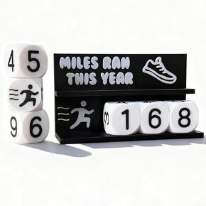 Desk Running Mileage Tracker for Recording Mileage Running Pedometer & Goal Setter, Fitness Motivation Display for Runners, Marathon Training Gift in Kuwait
