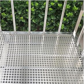 Stainless Steel 304 Perforated Sheet - 55x100 cm Balcony Protection, Weather-Resistant Industrial Metal Plate for Cat Safety Netting & Versatile Use in Kuwait