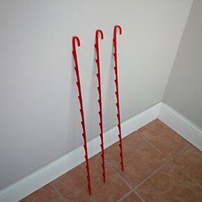 3 Single Strip 12 Clip Hanging Potato Chip, Candy & Snack Display Rack (Red) in Saudi Arabia