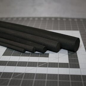EVA Foam Dowels – Round Dowels Sold in 5 Sizes - (10mm, 15mm, 20mm, 30mm, 40mm) – Apprx 39" Long – Lightweight Craft Foam for Cosplay, DIY, Props & Modeling (1, Black, 20 mm) in Kuwait