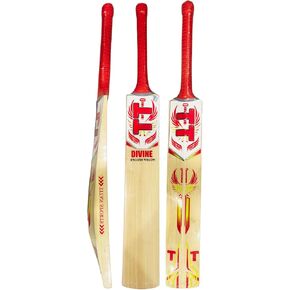 Titan English Willow Divine Cricket Bat – Full Size Short Handle – Lightweight & Handcrafted for Power and Control – Ideal for Club & League Play - Free Hard Leather Ball in Kuwait